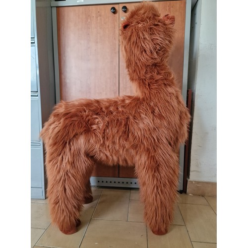 100p - Large Floor Standing Alpaca, in Fury 'Rust' Colour, Made by 'Childhome' of Belgium, (Approx. H: 106c... 