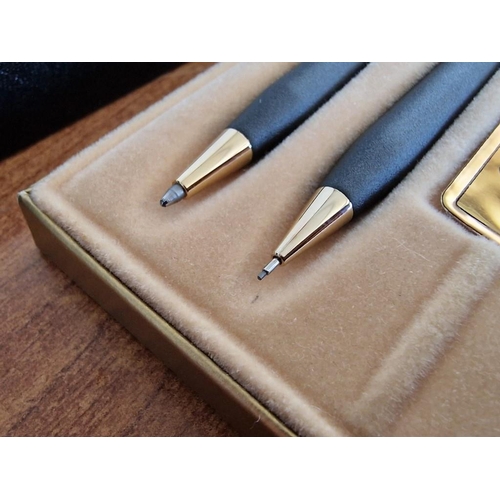 145o - Cross 'Classic Black' Ball Point Pen and Matching Pencil Set, (Model: 250105) in Original Presentati... 