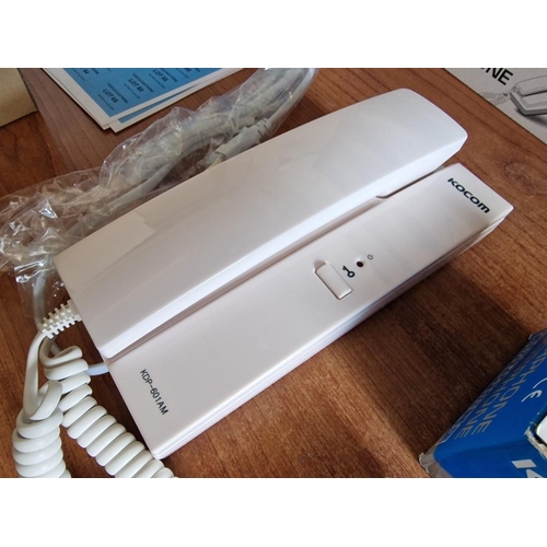 255p - KOCOM Intercom Door Phone, White Colour (KDP-601AM), Together with KOCOM Doorphone, Silver Colour (M... 