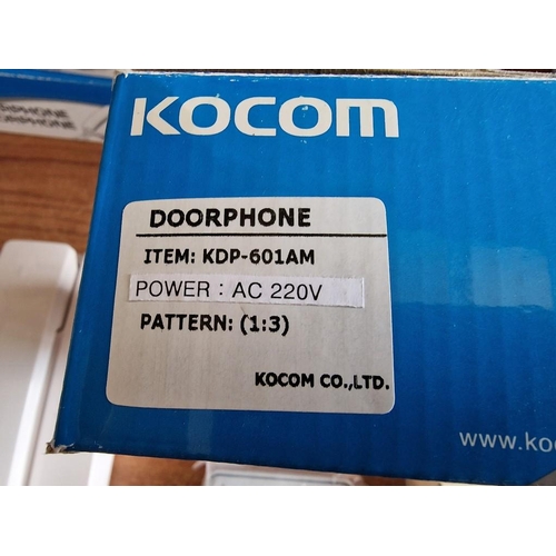 255p - KOCOM Intercom Door Phone, White Colour (KDP-601AM), Together with KOCOM Doorphone, Silver Colour (M... 