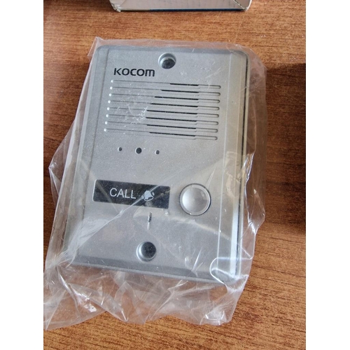 255p - KOCOM Intercom Door Phone, White Colour (KDP-601AM), Together with KOCOM Doorphone, Silver Colour (M... 