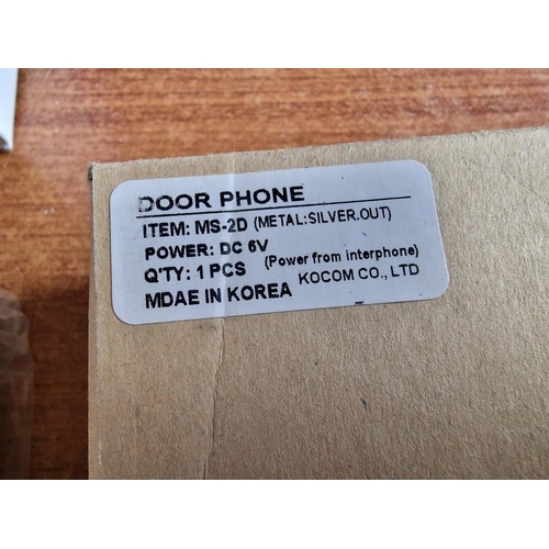 255p - KOCOM Intercom Door Phone, White Colour (KDP-601AM), Together with KOCOM Doorphone, Silver Colour (M... 