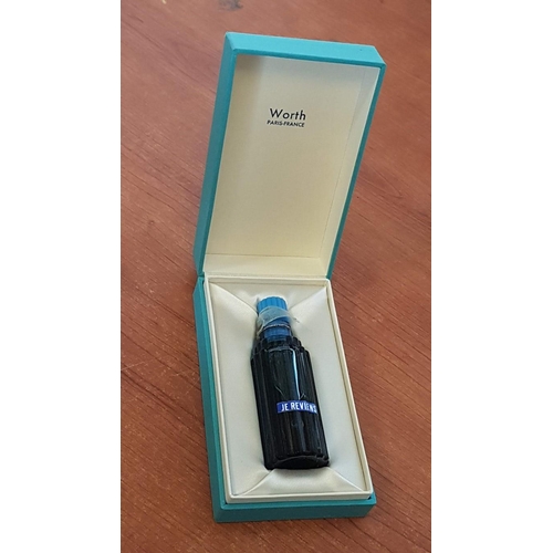 275p - Rare Vintage (Circa 1960's) Je Reviens Worth Perfume, in Lalique Bottle, Blue, Original Box and Seri... 