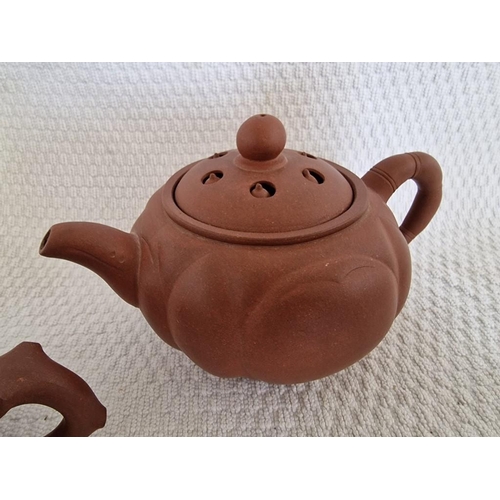 124 - 3 x Chinese Clay / Terracotta Tea Pot, (3)