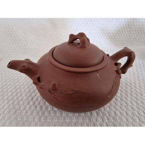 124 - 3 x Chinese Clay / Terracotta Tea Pot, (3)