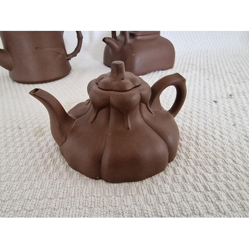 125 - 3 x Chinese Clay / Terracotta Tea Pot, (3)