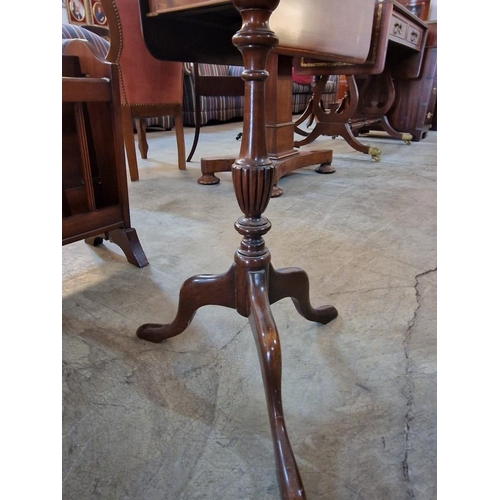 277 - Antique Wooden Plant Stand (or Ashtray) with Turned Pedestal Leg with Tripod Feet, (Approx. Ø: 20cm,... 