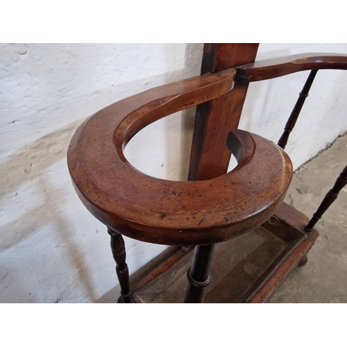 287 - Antique Victorian Mahogany 'Tree Shaped' Hall Stand with Four Arms Extending from Central Pillar, Ea... 