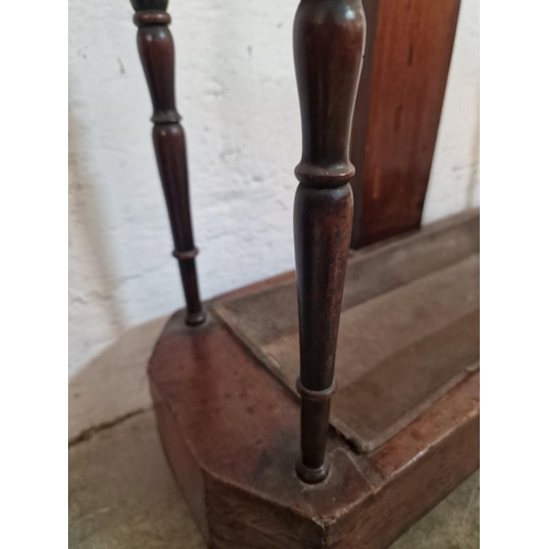 287 - Antique Victorian Mahogany 'Tree Shaped' Hall Stand with Four Arms Extending from Central Pillar, Ea... 