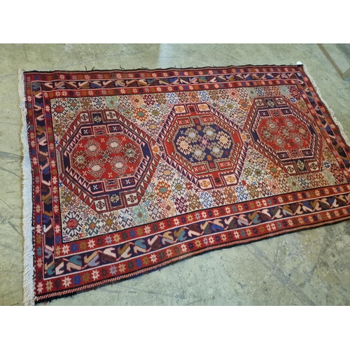 9 - Decorative Hand Woven Carpet with Geometric Patterns, (Approx. 127 x 207cm)