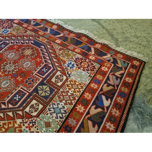 9 - Decorative Hand Woven Carpet with Geometric Patterns, (Approx. 127 x 207cm)