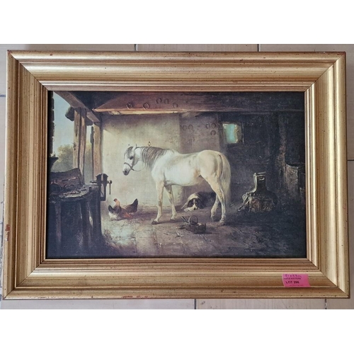 296 - Framed Print Titled 'The Smithy' by Edward Robert Smythe, (Approx. 51 x 37cm)