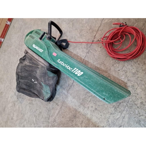 399 - Qualcast TurboVac 1100 Garden Vacuum, 

* Basic Test and Working When Lotted *