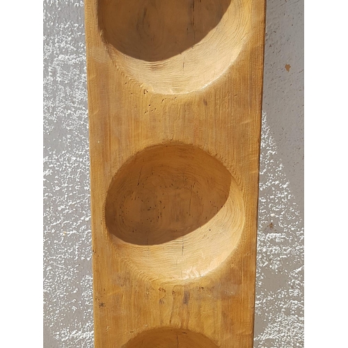 303 - Vintage Cypriot Wooden Bread Mould (Approx. 23 x 166cm)