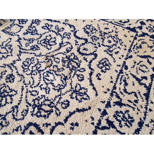 12 - Small Carpet / Prayer Rug, Believed to be Persian & Hand Woven, Cream Colour with Decorative Black P... 