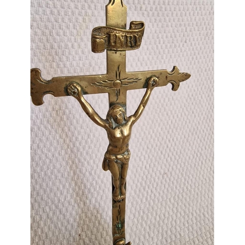 31 - Brass Crucifix Ornament, (Approx. H: 34cm)