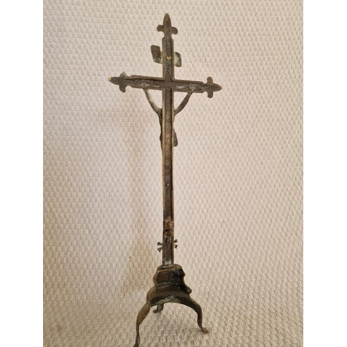 31 - Brass Crucifix Ornament, (Approx. H: 34cm)