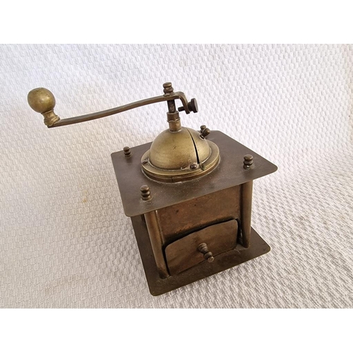 32 - Antique Brass Coffee Grinder