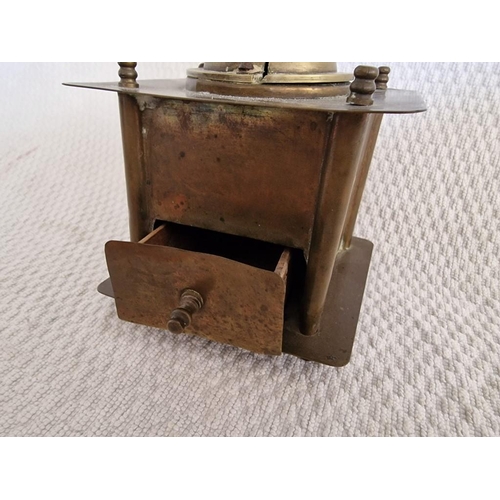 32 - Antique Brass Coffee Grinder