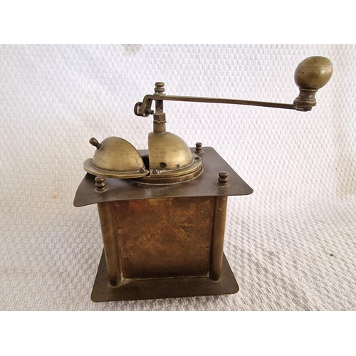 32 - Antique Brass Coffee Grinder