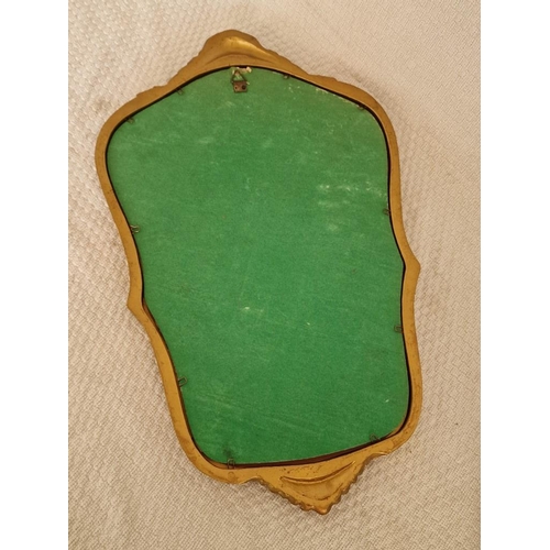 33 - Attractive Wall Mirror with Shaped Gilt Surround, (Approx. 27cm x 45cm Overall)