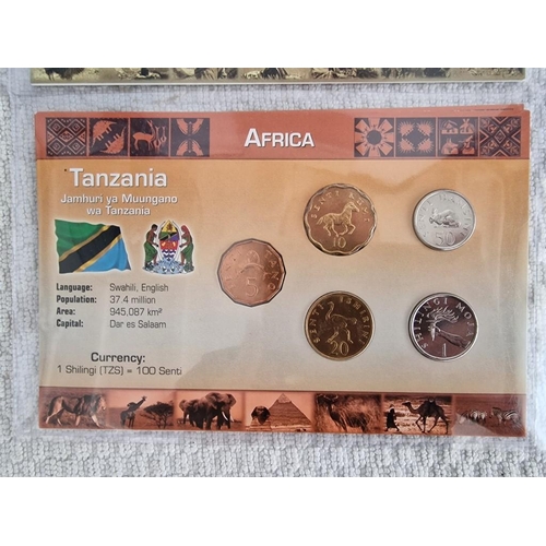 35 - 4 x Uncirculated Coin Sets; Jamaica, Argentina, Tanzania and Columbia (see multiple photos), (4)