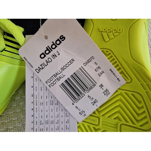 56 - Adidas 'Dazilao' Football Shoes, Yellow Colour, (Size UK: 5), Look Unused with Original Box