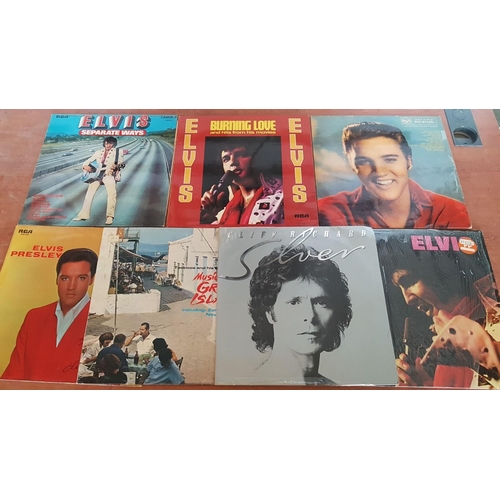 135 - Collection of Rare Retro LP Vinyl Records; 'Music From the Greek Islands', Cliff Richard Silver and ... 