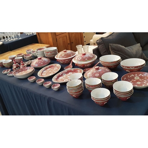 140 - Large Quantity of 'Famille Rose, Mun Shou Jigdezhen' Tableware / China Dinner Service, Approx. 130 P... 