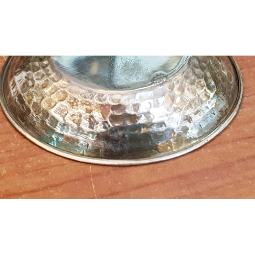 177 - Silver (.925) Dish / Small Bowl with Hammered Finish Pattern, (Approx. Ø: 6.5cm, 9.5g)