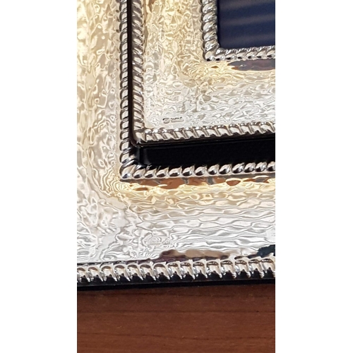 182 - Set of 2 x Silver (.925) Decorative Photo Frames (Approx. 24 x 19cm and 26 x 32cm), Together with Mi... 