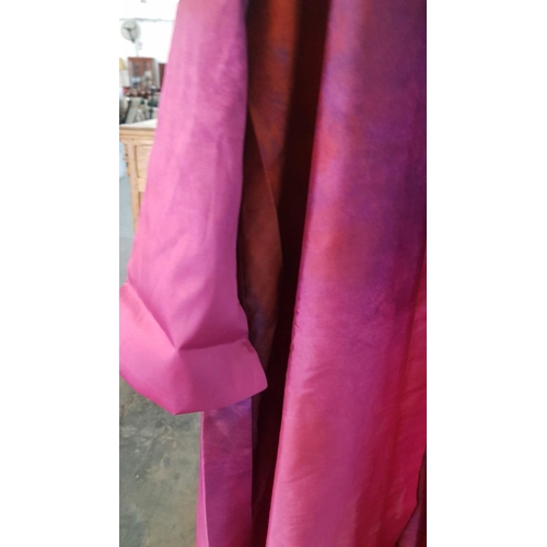 188 - Kimono Style Satin Coat / Jacket / Dressing Gown, Purple, (Approx. Size: L/XL)