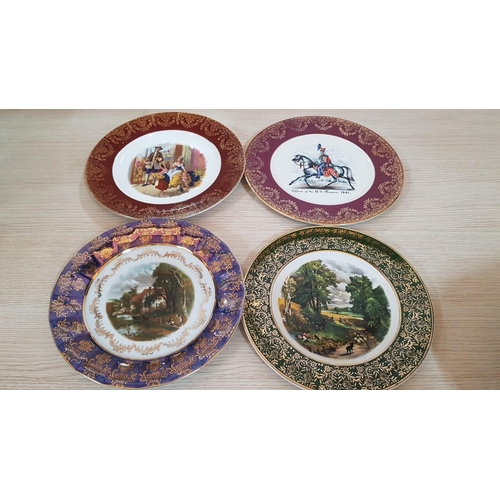 194 - Collection of 4 x Decorative Porcelain Plates, (Approx. Ave. Ø: 26cm), (4)