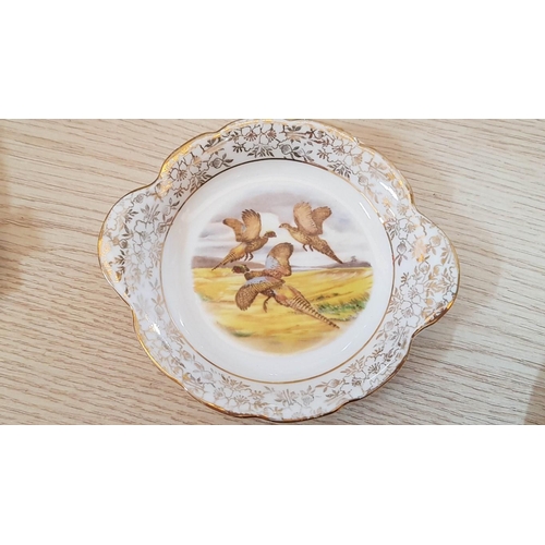 204 - Collection of 4 x Porcelain Plates with Hunting Theme; 3 x Oval (Approx. 31 x 25cm) and 1 x Round (A... 