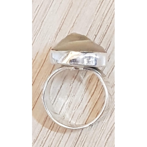 207 - Silver (.925) Shell Ring, (Approx. Size: N)