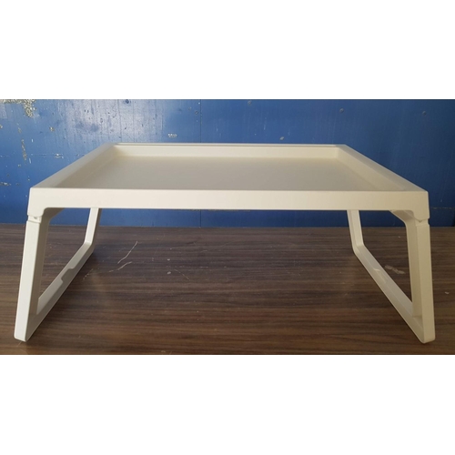 223 - Ikea 'Kupsk' Bed / Laptop Tray (White Colour & Folding), (Approx. 36 x 56cm)