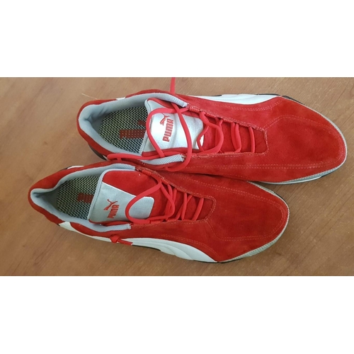 227 - Puma 'Speed Future' Red, Black & White Running Shoes, (Size: 45 EU)