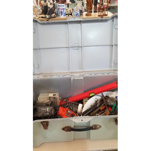 230 - Large Plastic Tool Box with Collection of Assorted Tools (see multiple catalogue photos)