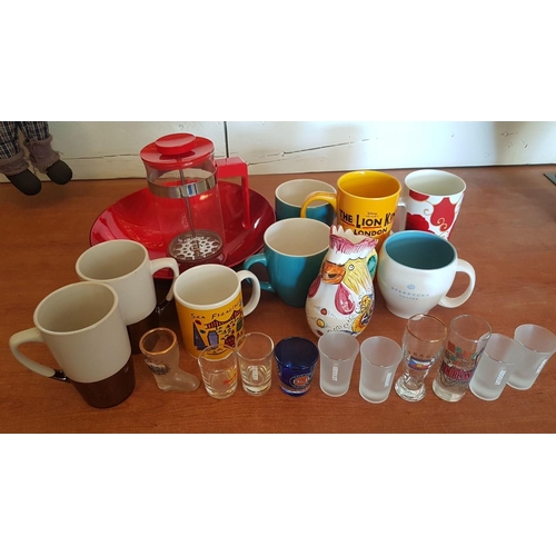 236 - Collection of Assorted Kitchen Items; Coffee / Tea Maker, Plastic Bowl, Quantity of Mugs, Collection... 