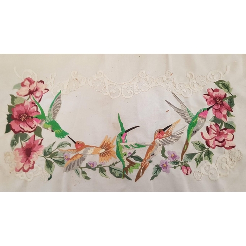 246 - 3 x Embroidered Art (Ready for Framing), (Largest Approx. 58 x 40cm), (3)