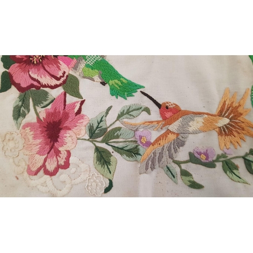 246 - 3 x Embroidered Art (Ready for Framing), (Largest Approx. 58 x 40cm), (3)