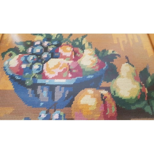 254 - Framed Still Life Embroidery of Fruit, (Approx. 33 x 25cm)