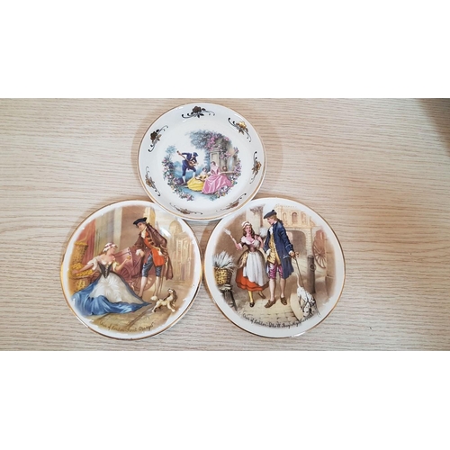 256 - 3 x Decorative Small Plates (Approx. Ø: 11cm), with Ancient City Scenes, by Lord Nelson Pottery and ... 