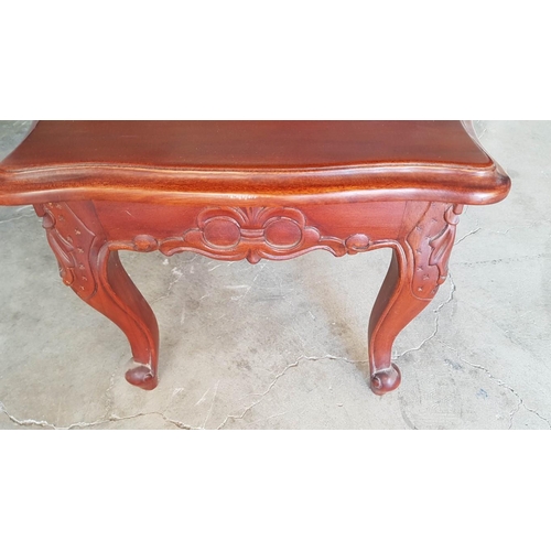 473 - Classical Style Nest of 3-Tables with Carved Sides and Cabriole Legs, (Approx. 66 x 38 x 56cm Max), ... 