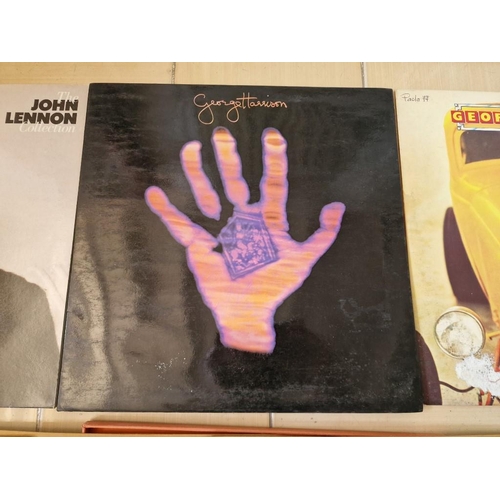 110 - Collection of George Harrison and John Lennon LP Vinyl Records and One 45 RPM Single, Together with ... 