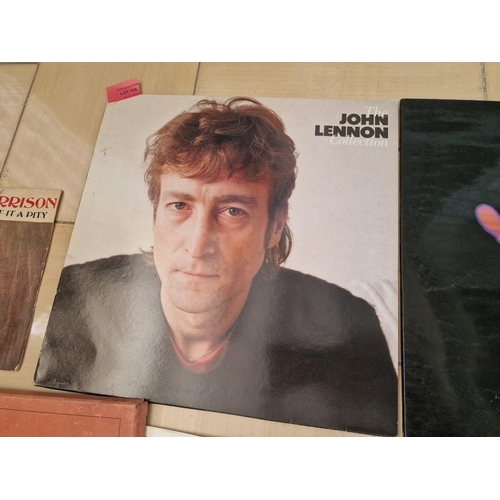 110 - Collection of George Harrison and John Lennon LP Vinyl Records and One 45 RPM Single, Together with ... 