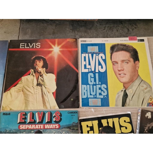 17 - Collection of 7 x Elvis Presley LP Vinyl Records and 2 x Books, (see multiple catalogue photos for t... 