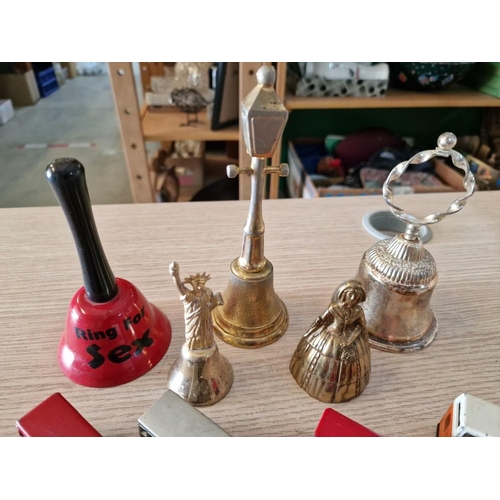 41 - Collection of 5 x Assorted Bells, Together with 5 x Matchbox Toys / Model Busses, (10)