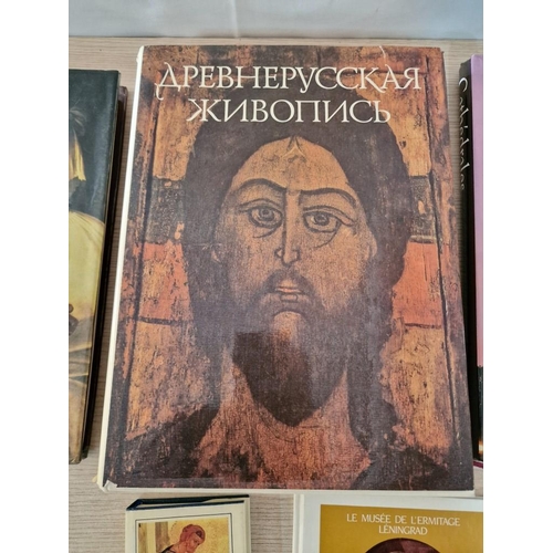 58 - Collection of 5 x Books; Cathedrales, Caravaggio, Russian Icons, La Galerie De Peinture, and One Oth... 