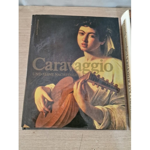 58 - Collection of 5 x Books; Cathedrales, Caravaggio, Russian Icons, La Galerie De Peinture, and One Oth... 